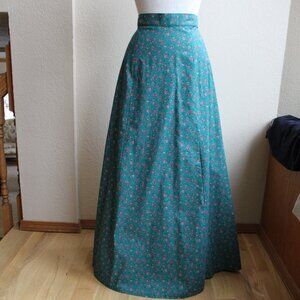 Horseflys Old Western Clothing Maxi Skirt NWOT Green Size L Waist 30" Length 41"